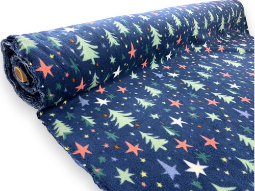 Christmas tree fleece fabric - christmas,