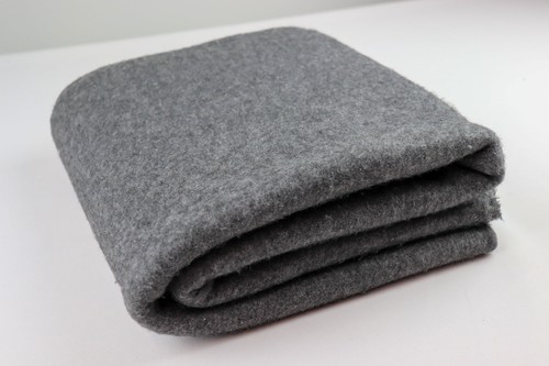 Grey fleece fabric - grey, 60"