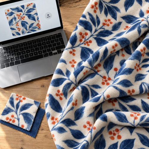 Custom printed cuddle fleece - printed,