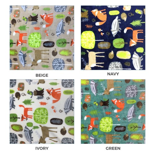 Cuddle fleece fabric - fabric, forest